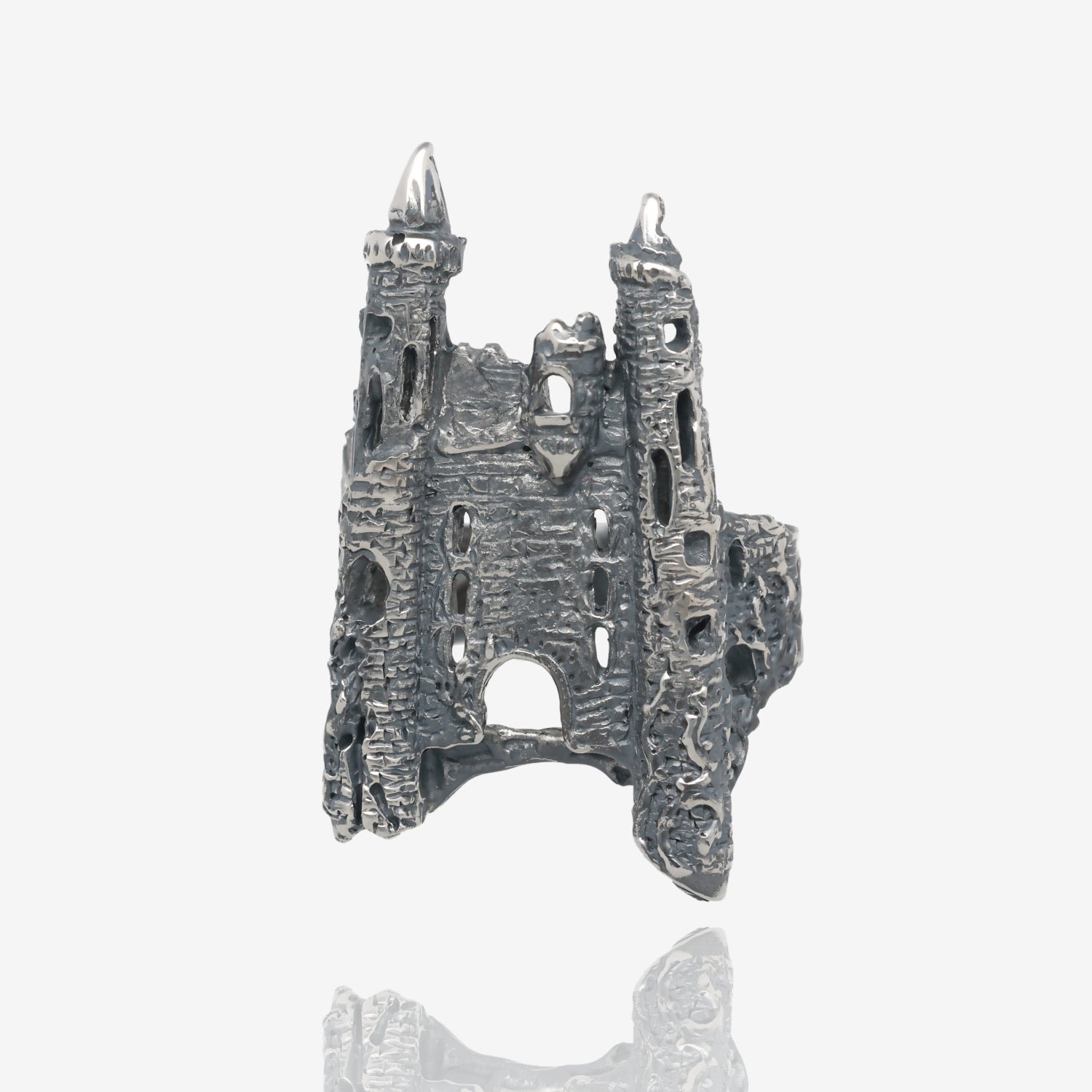 Forgotten Kingdom Silver Castle Ring