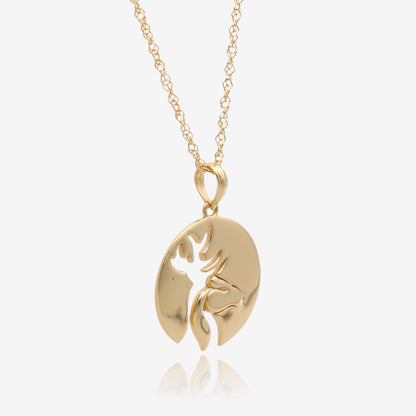 Stylized Golden Buck Pendant