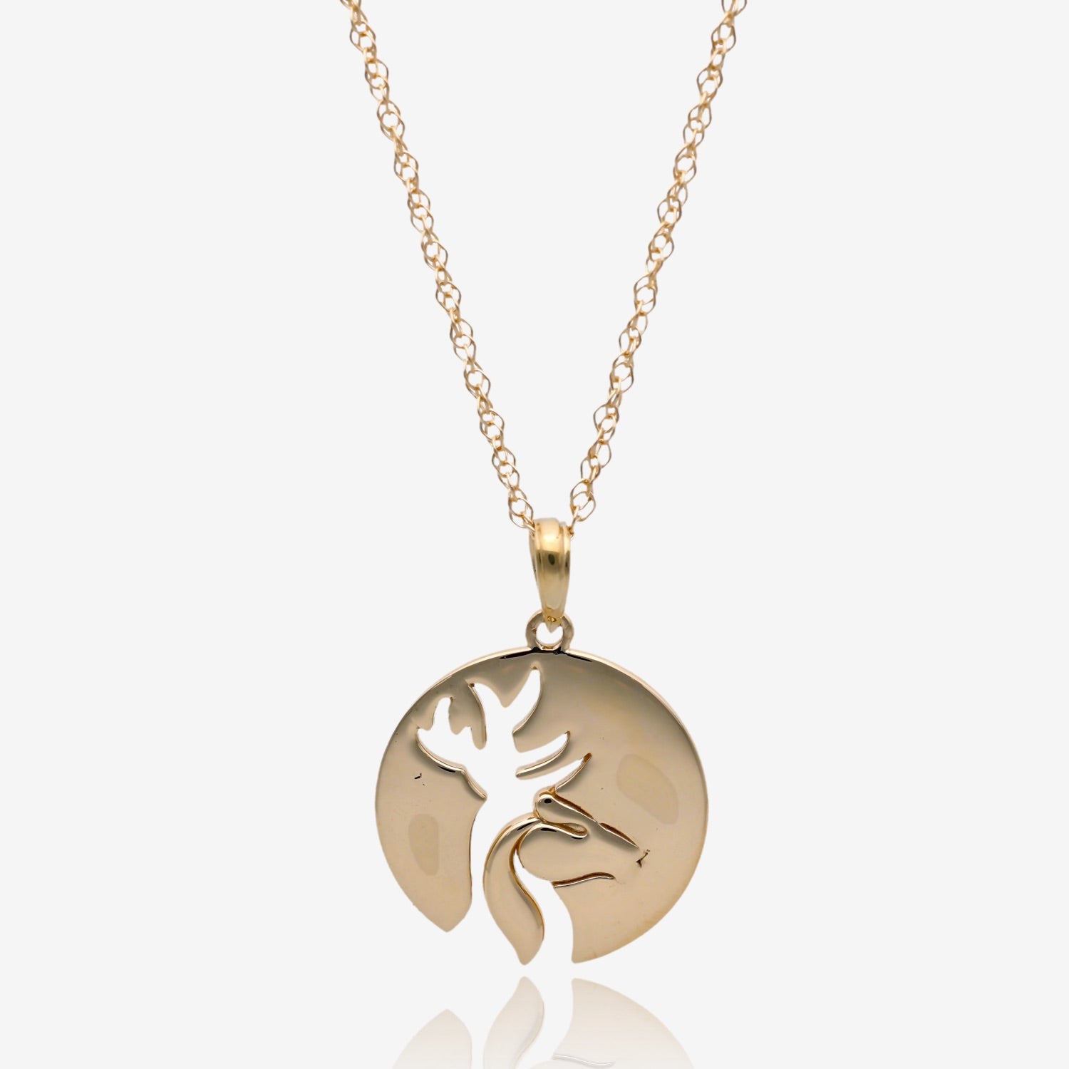 Stylized Golden Buck Pendant