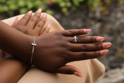 Dragonfly Daydreams Silver and Gem Ring