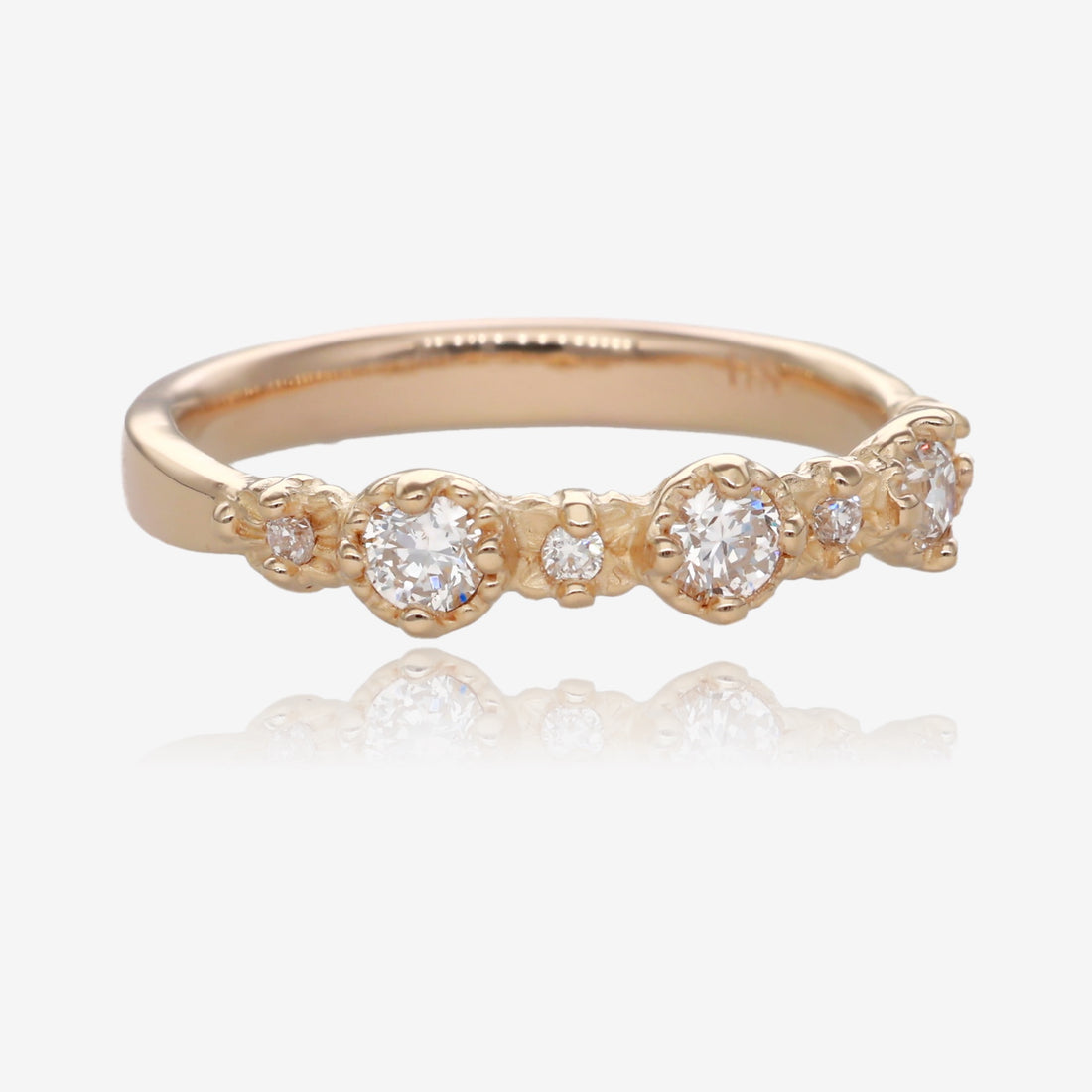 Shimmering Treasure Band Lab Diamond and Yellow Gold