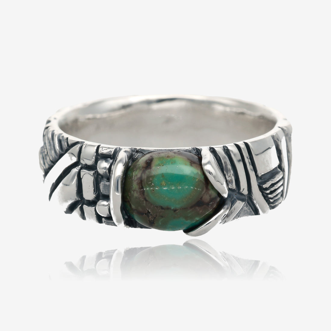 Men’s Turquoise Southwest Band Antiqued Silver