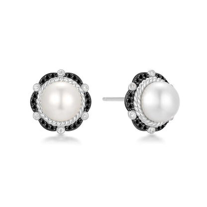 Shell Pearl Bloom Stud Earrings