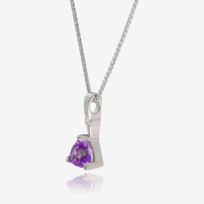 Starship Amethyst and Diamond Pendant