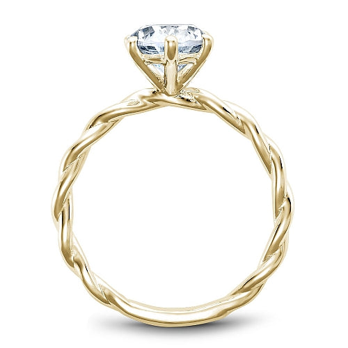 NC Twist Yellow Gold Oval Semi-Mount Bridal