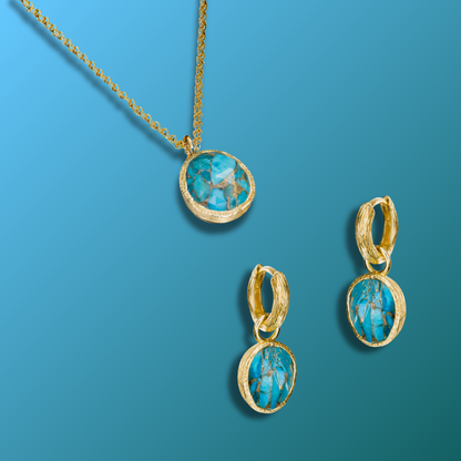 Shade Mosaic Turquoise Organic Bezel