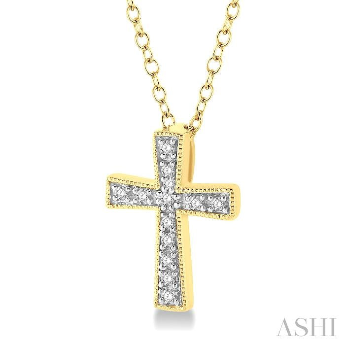 Brave Faith Gold Vermeil Cross Diamond Necklace