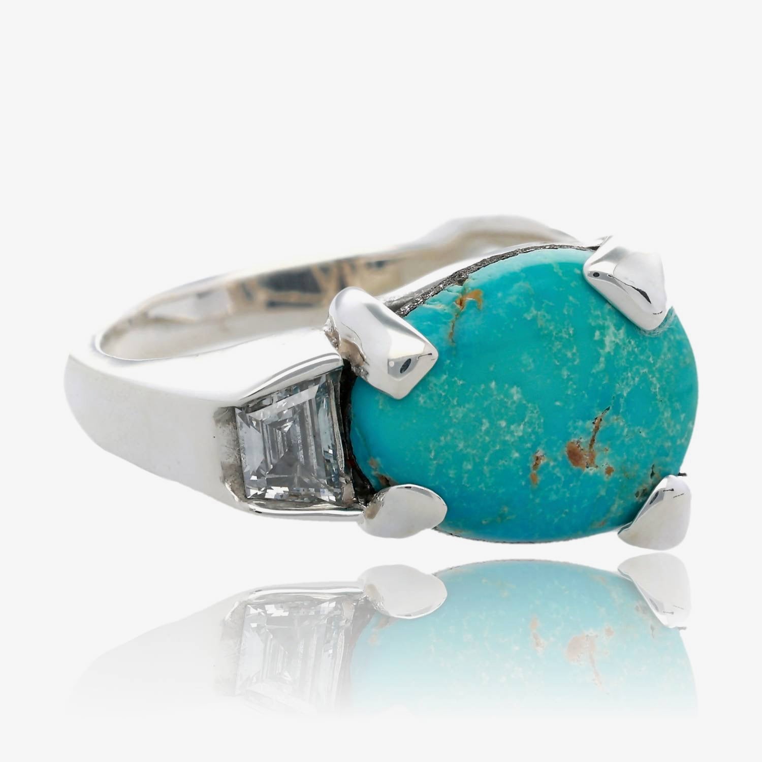 Waterfalls Turquoise and Diamond Ring