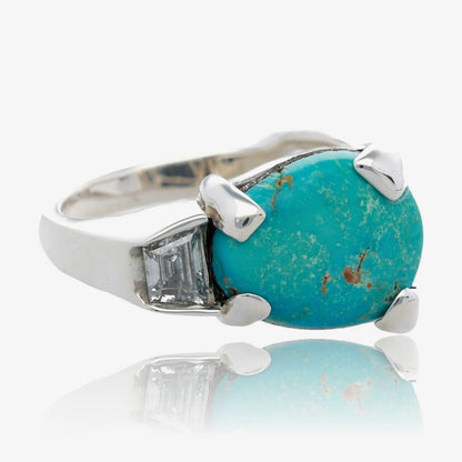 Waterfalls Turquoise and Diamond Ring