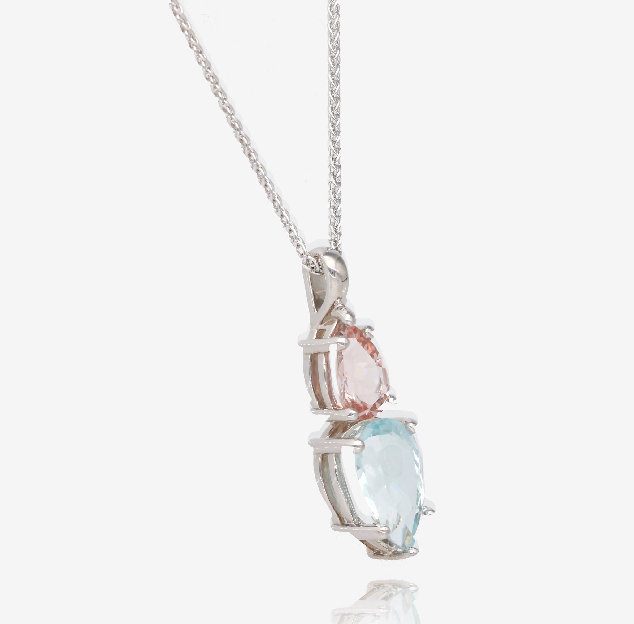 Double Beryl Pendant Blush and Blue