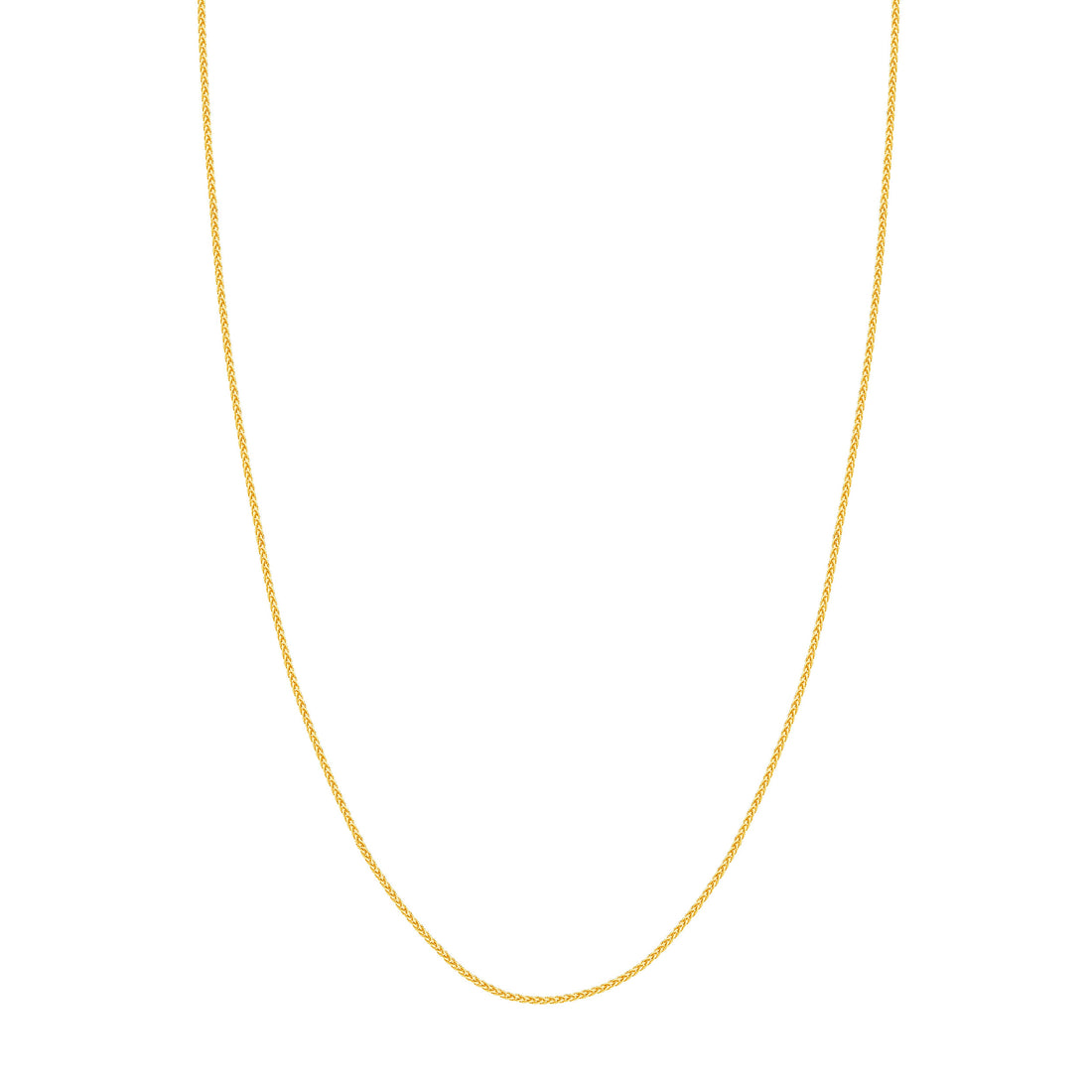18" 14KY 1.25mm Wheat Chain