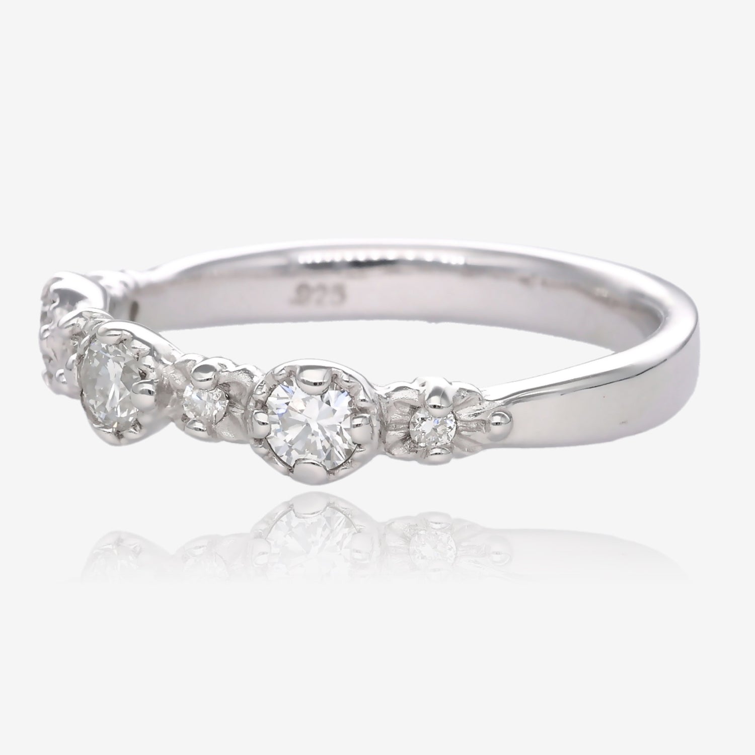 Shimmering Treasure Band Lab Diamond and White Gold