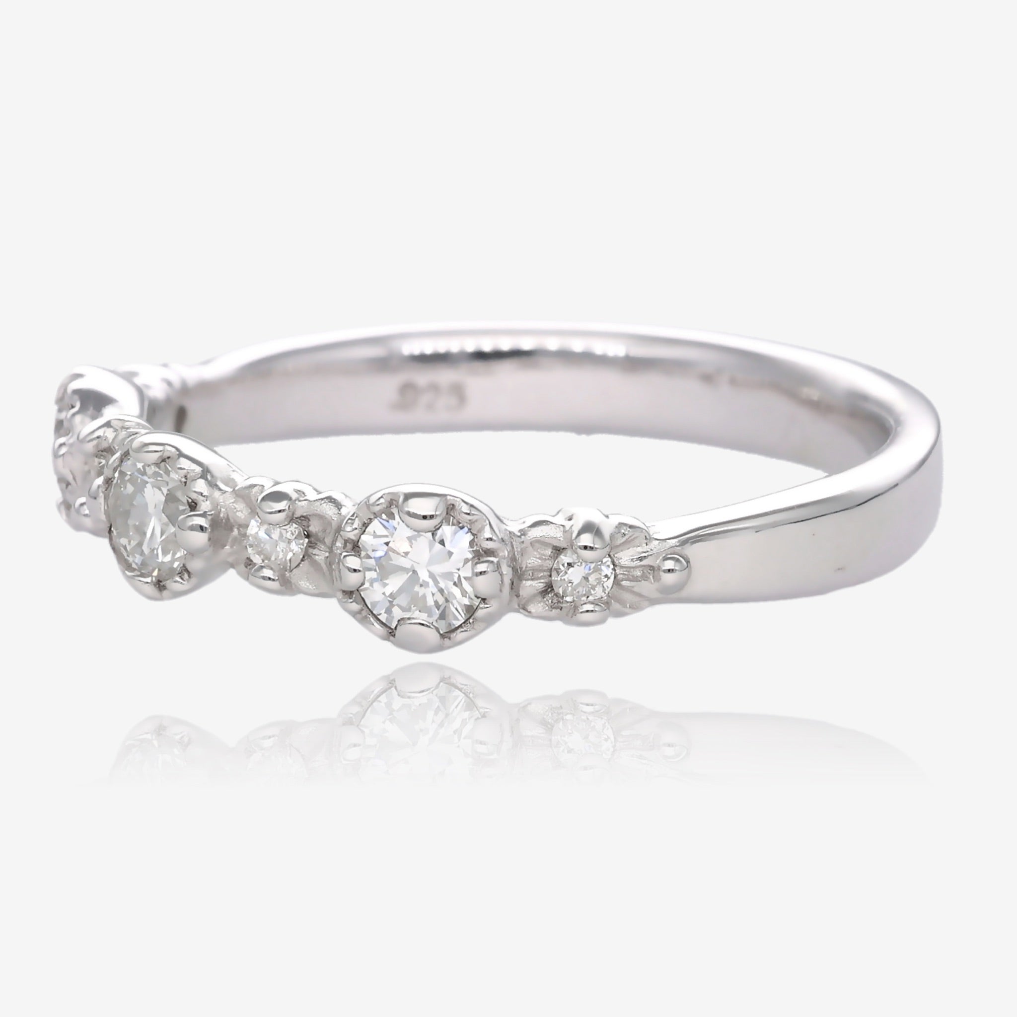 Shimmering Treasure Band Lab Diamond and White Gold