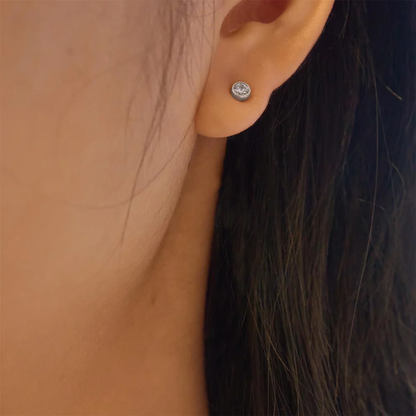 Silver Cascade Station Drop Stud Earrings