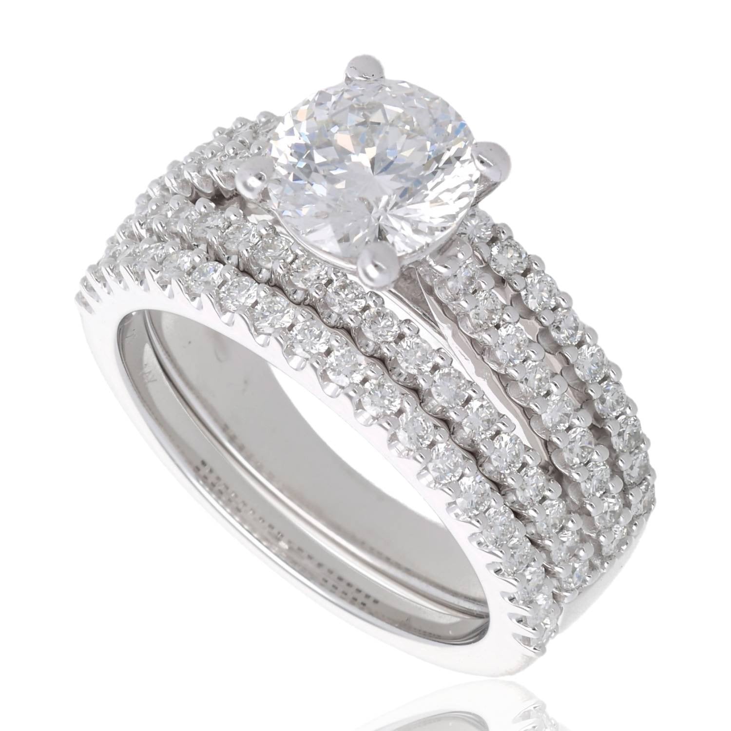 Triple Row Wedding Set