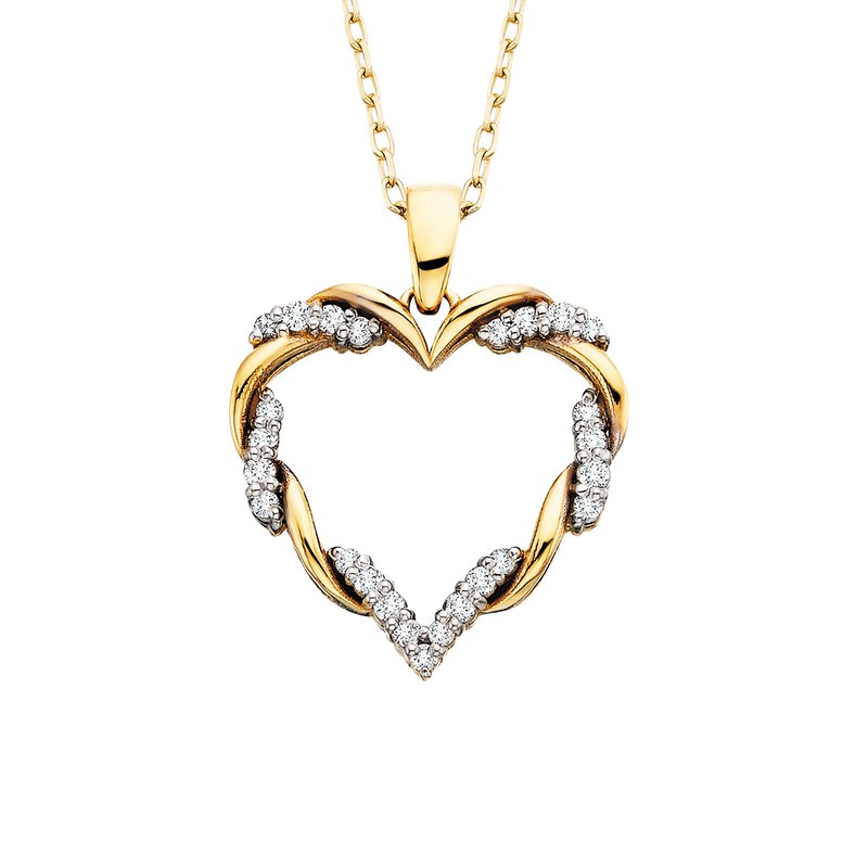 Interwoven Love Gold Diamond Pendant