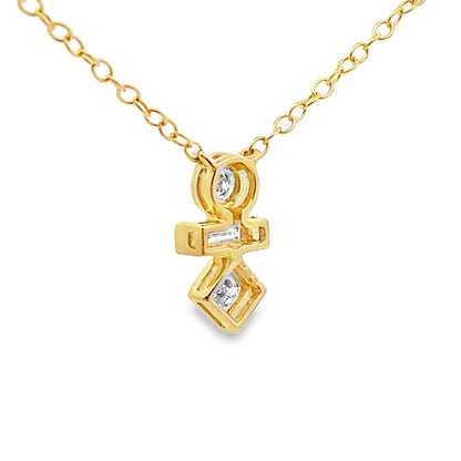The GeoGlow Yellow Gold Diamond Pendant