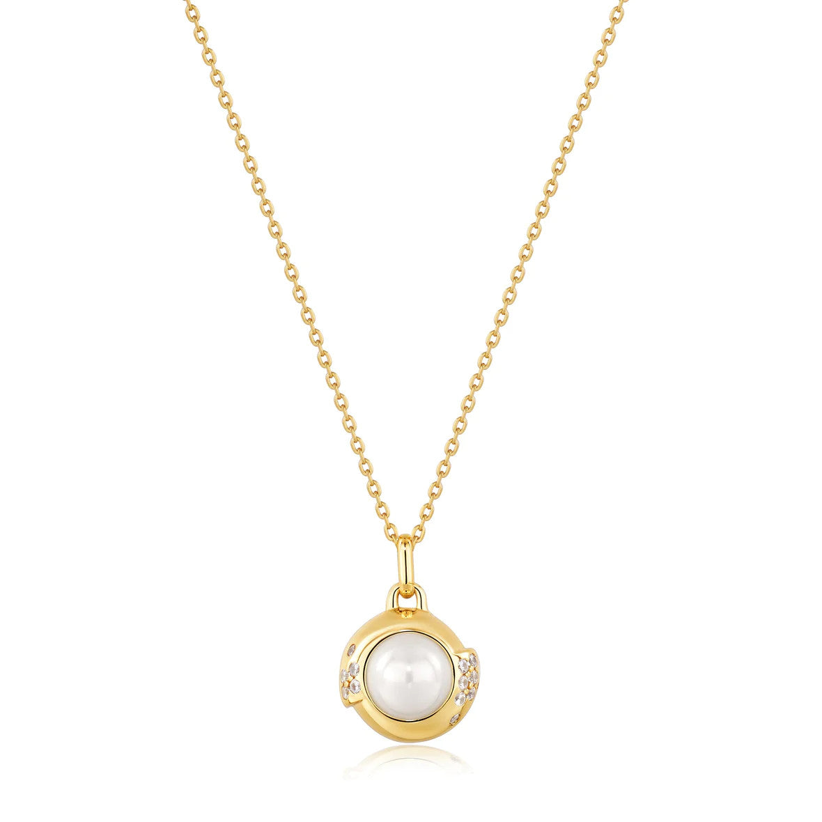 Yellow Pearl Sphere Pendant Necklace