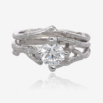 Birch Branch Diamond Gold Wedding Set