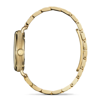 SHINOLA Ladies Birdy Lapis Gold Tone Watch