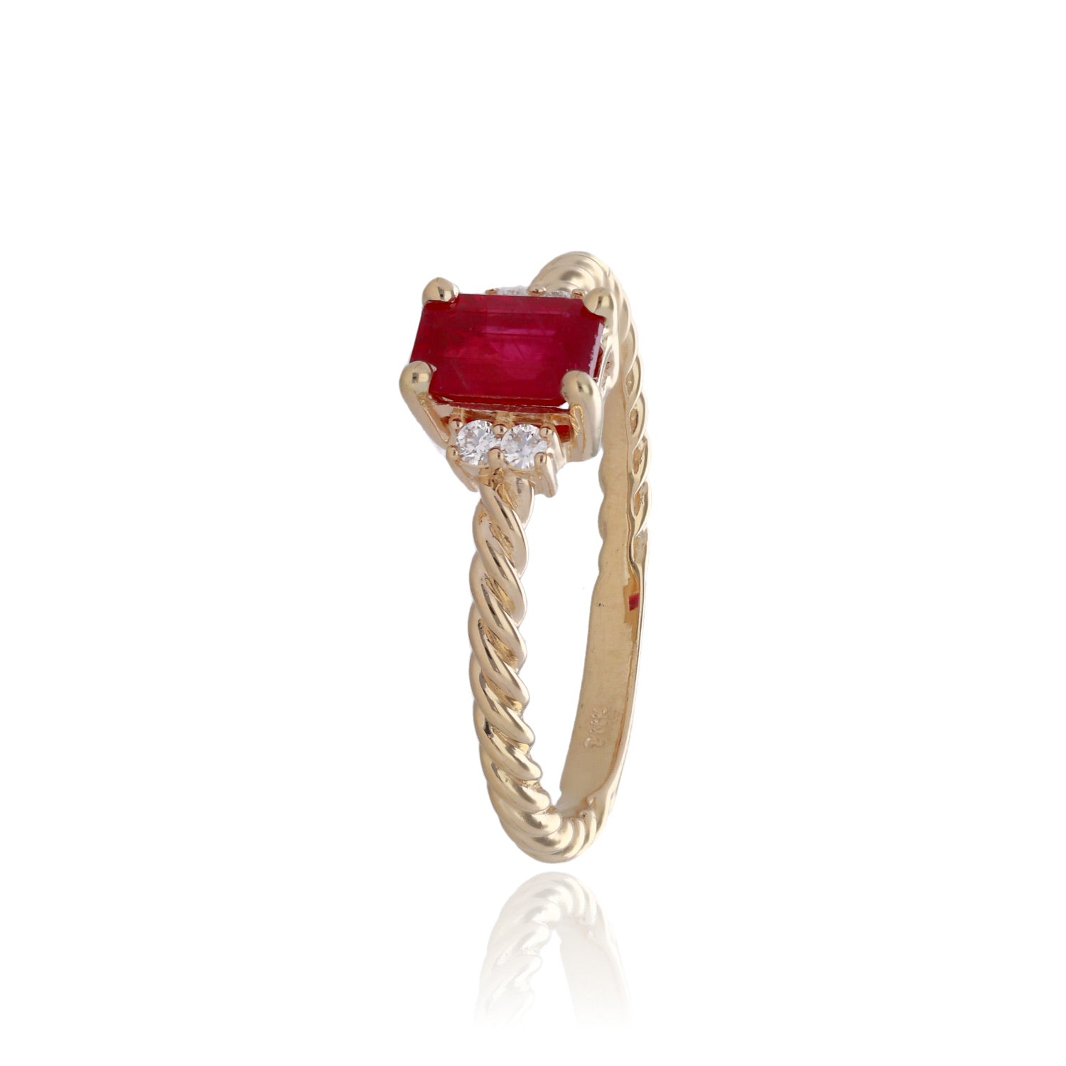 Steadfast Love Ruby Ring in Yellow Gold