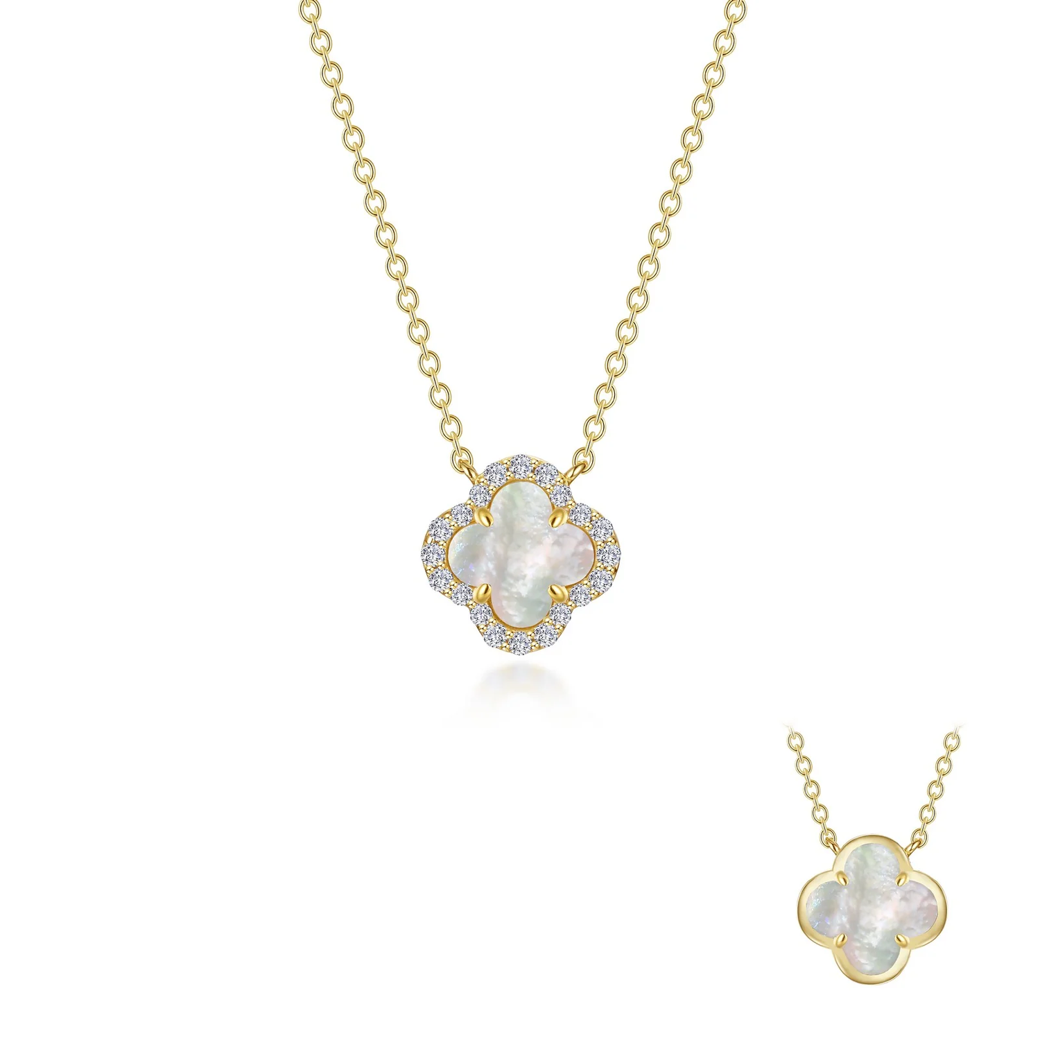 Mother of Pearl Iconic Blossom Yellow Necklace