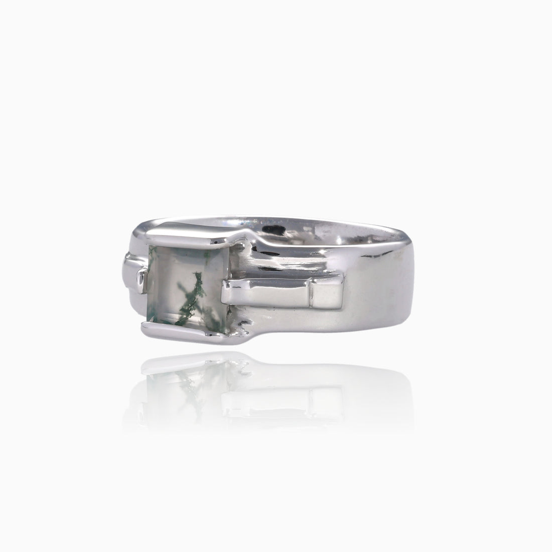 Intersection Moss Agate Silver Men&