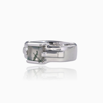 Intersection Moss Agate Silver Men&