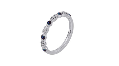 Stacking Gems White Gold Band