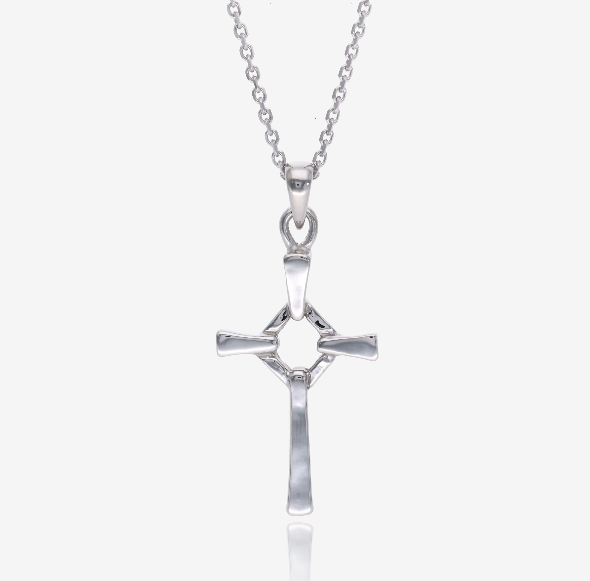 Open Celtic Cross Silver Pendant