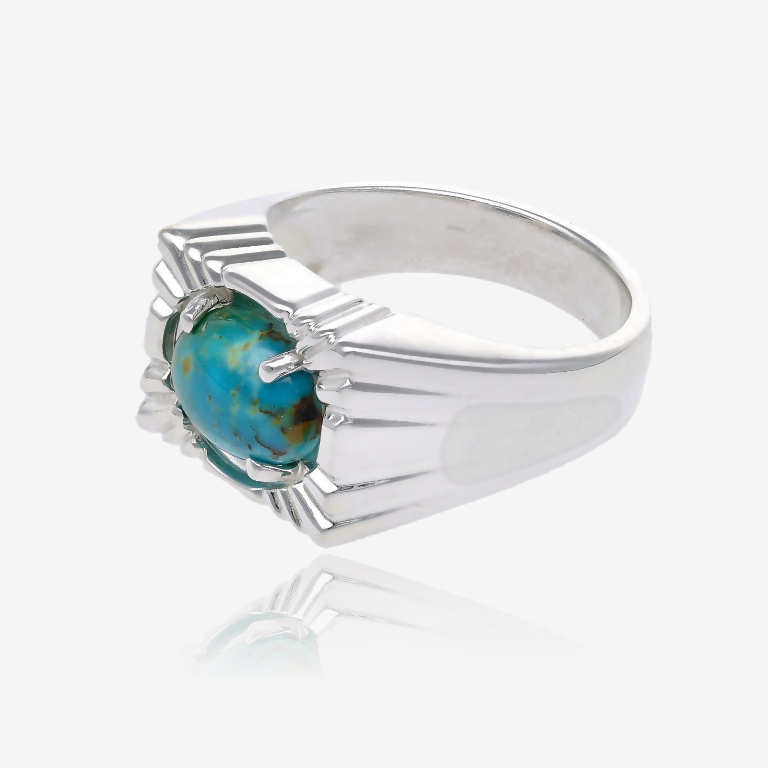 Santa Fe Sky Men’s Turquoise Ring