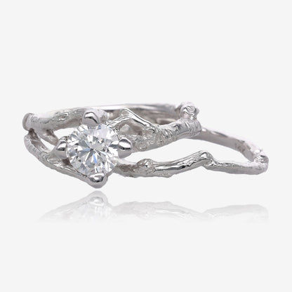 Birch Branch Diamond Gold Wedding Set