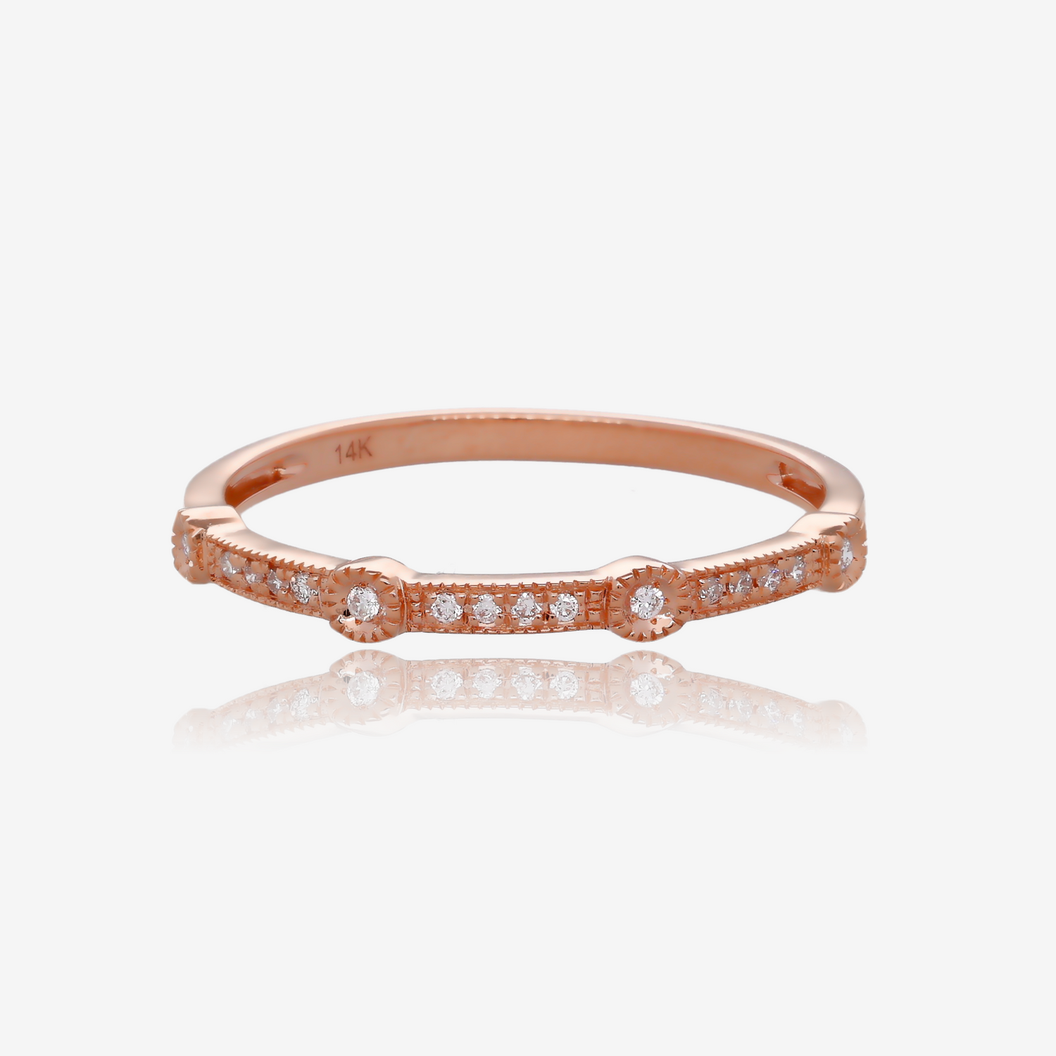 Dainty Vintage Mini Diamond Band