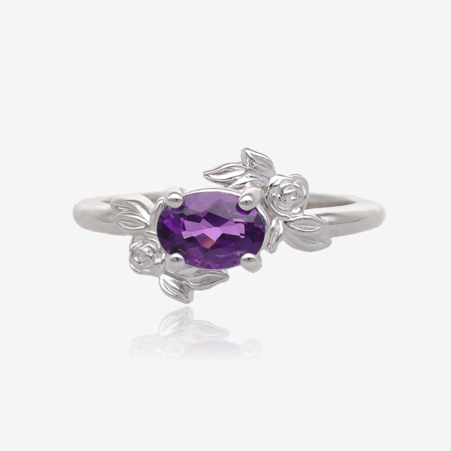 Precious Blossom Amethyst Ring in Silver