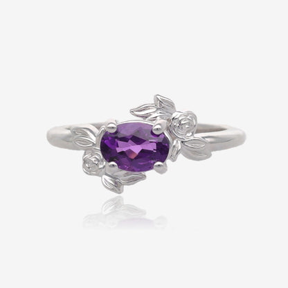 Precious Blossom Amethyst Ring in Silver