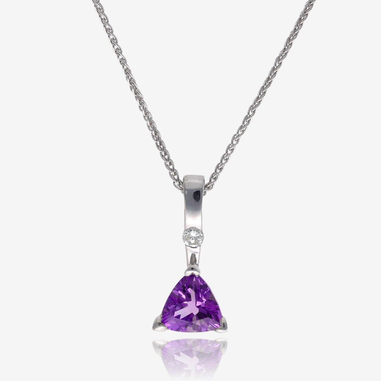 Starship Amethyst and Diamond Pendant