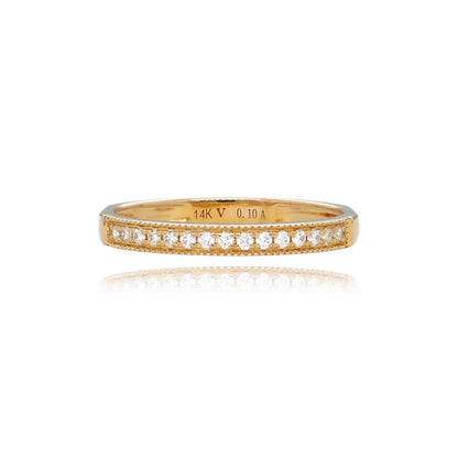 Heirloom Edge Milgrain Diamond Band