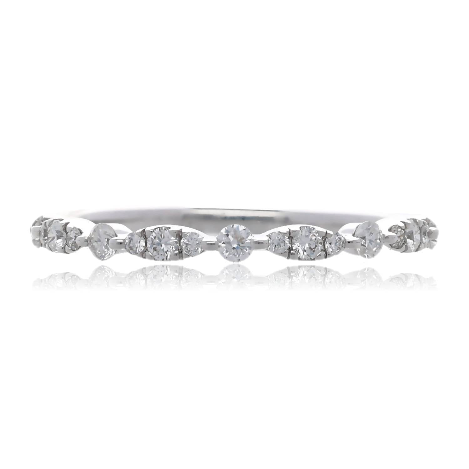 Stacking Gems White Gold Band