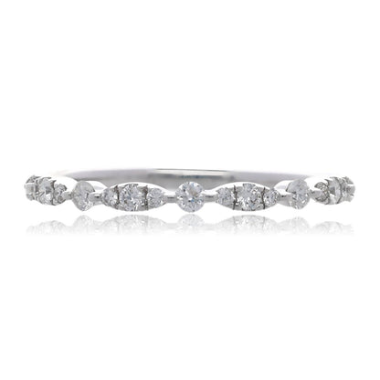 Stacking Gems White Gold Band