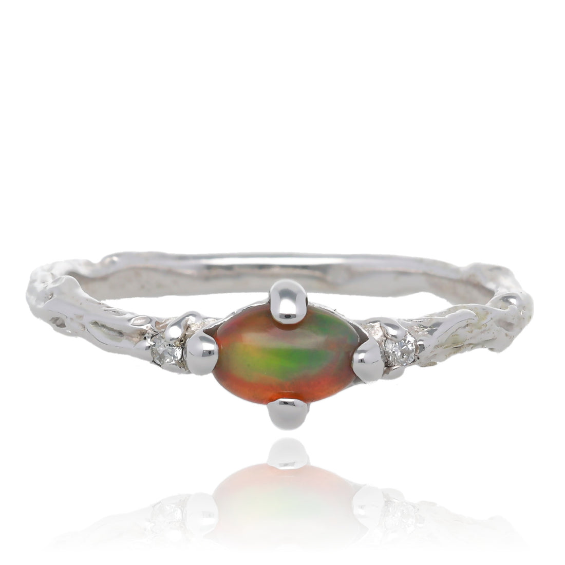 Ethiopian Opal Branch Band in Silver