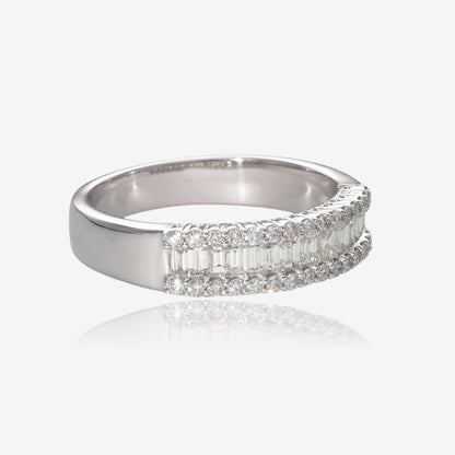 Natural Baguette and Round Brilliant Diamond Band