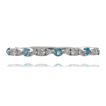 Stacking Gems White Gold Band