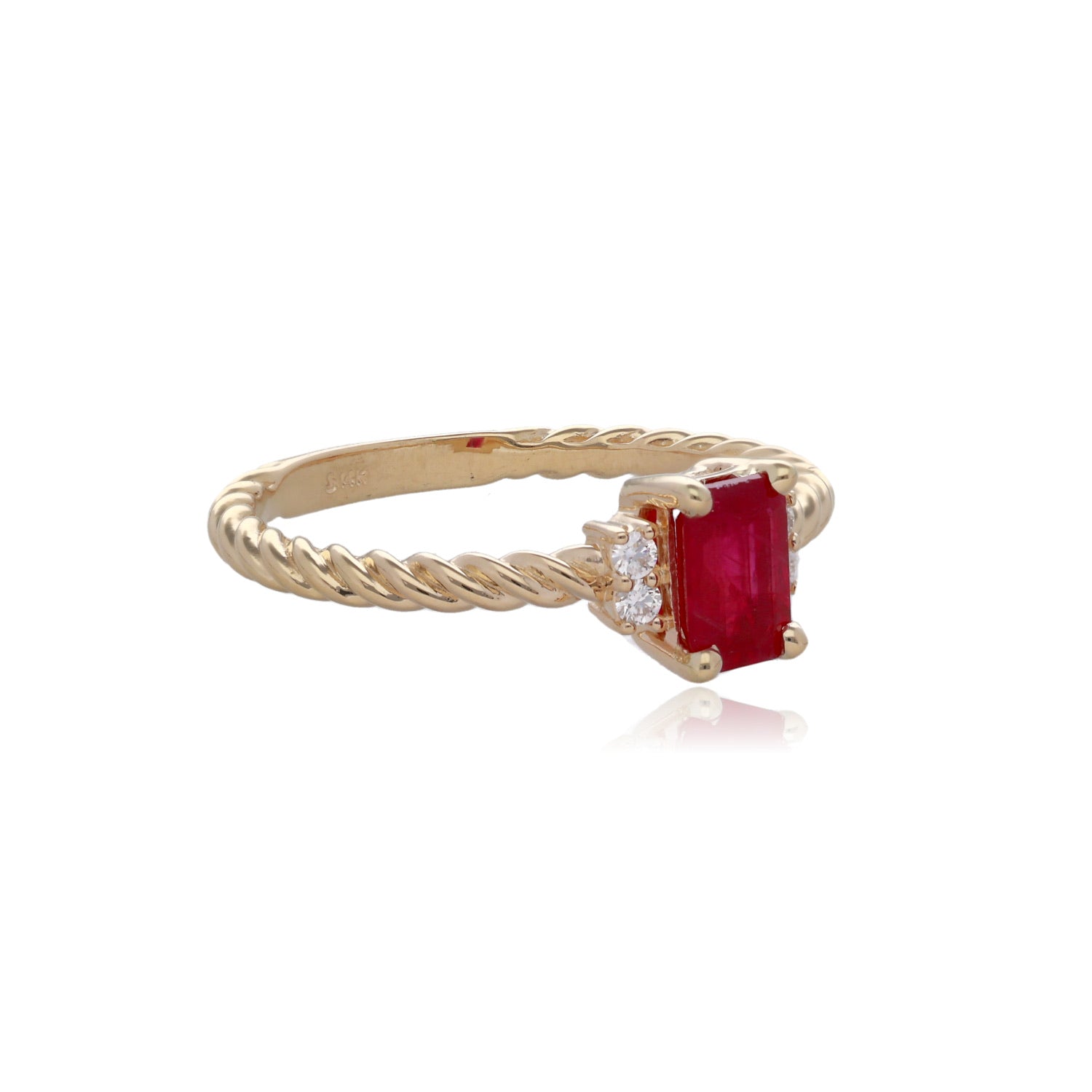 Steadfast Love Ruby Ring in Yellow Gold