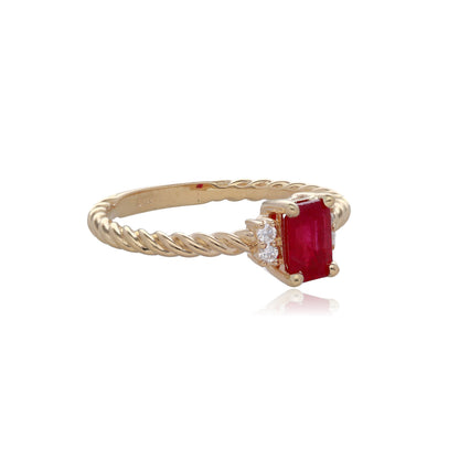 Steadfast Love Ruby Ring in Yellow Gold