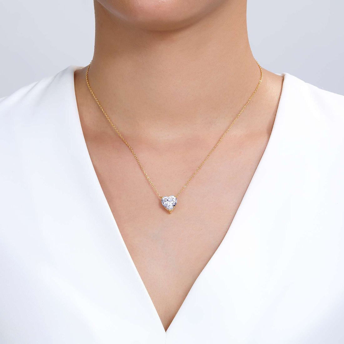 Heart Solitaire Necklace