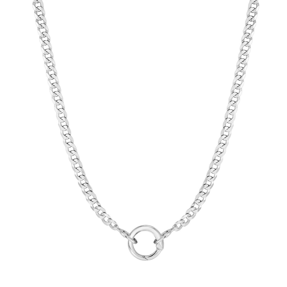 Curb Chain Charm Connector Necklace