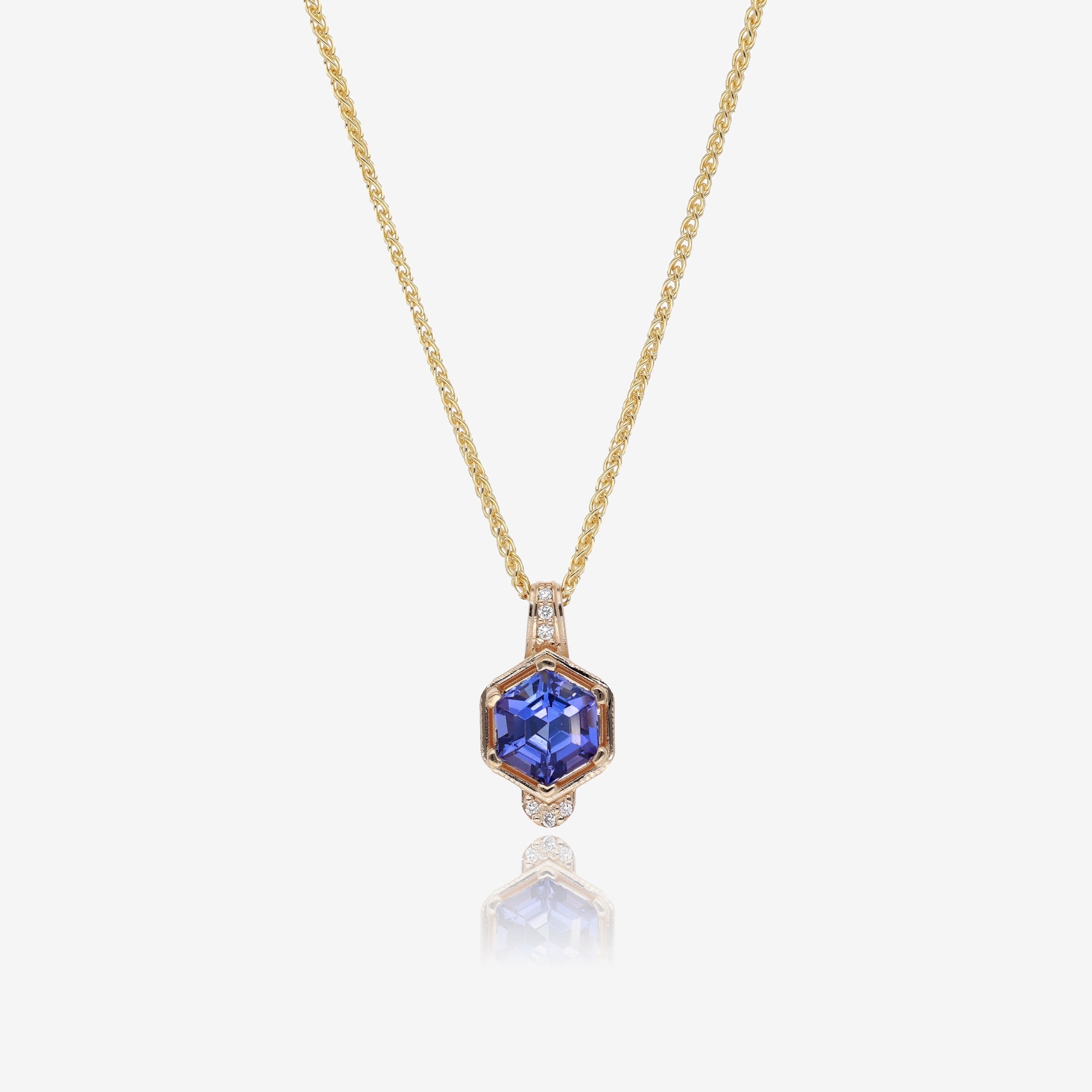 Triumphant Tanzanite and Gold Pendant