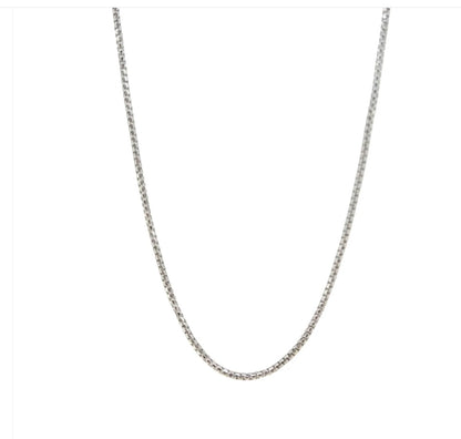1.4mm Rounded Box Chain Blackened Silver 22”