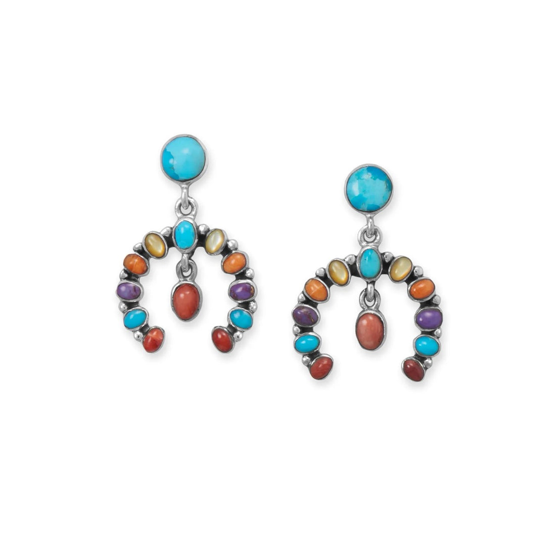 Canyon Sky Natural Stone Silver Dangle Earrings