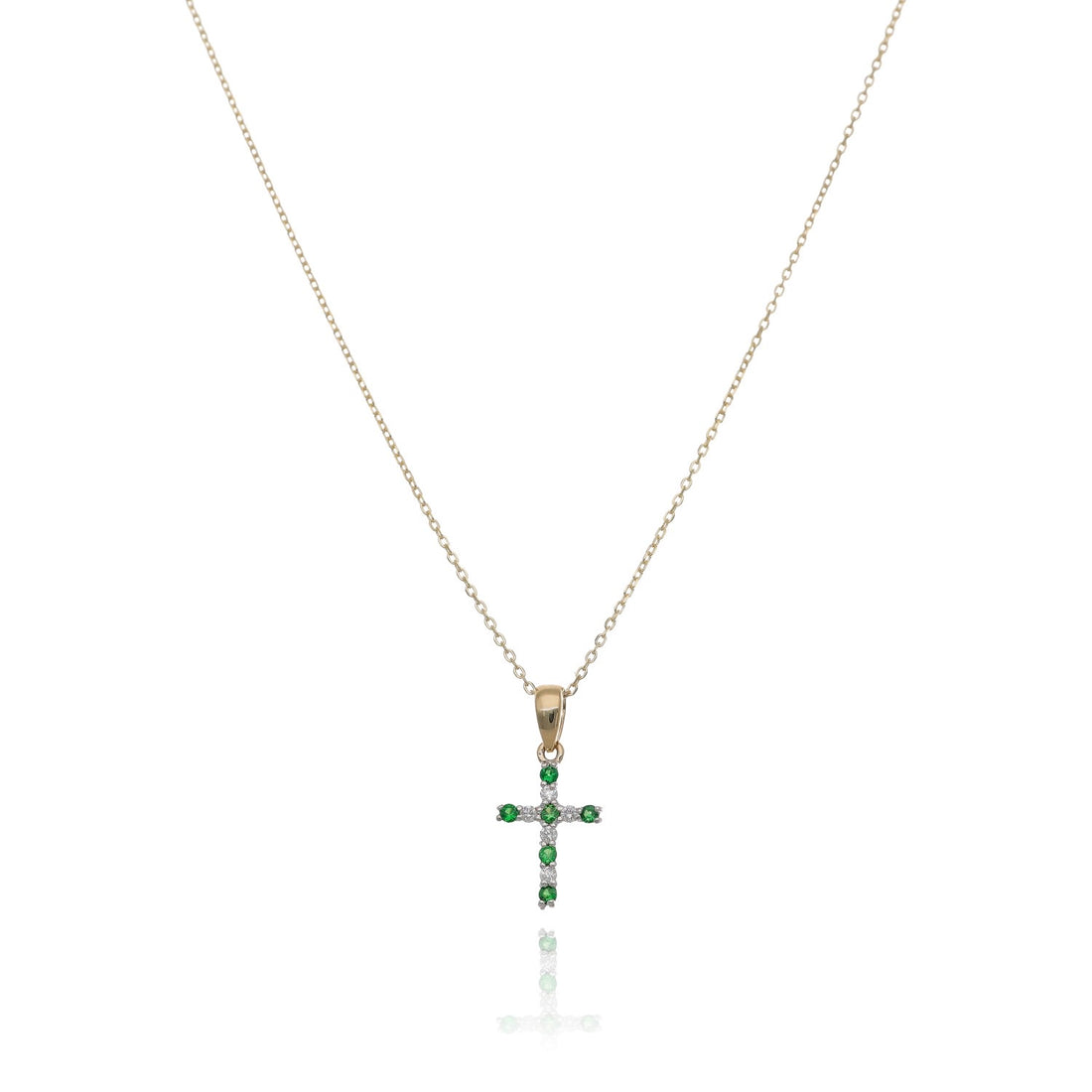 Precious Gem Dainty Diamond Cross Necklace